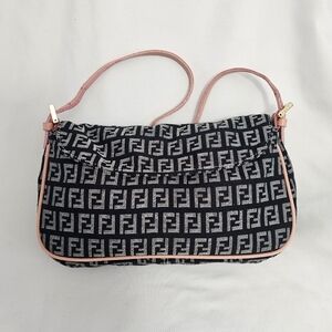 Fendi Vintage Zucca Baguette Bag Y2K Monogram Purse